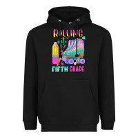 Black rolling into fifth grade Heavyweight Hoodie - BundleAndBundleShop