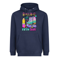 Navy rolling into fifth grade Heavyweight Hoodie - BundleAndBundleShop