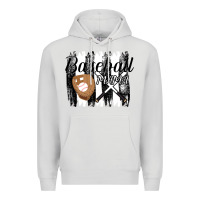 Dove Grey Baseball Mama Premium Hoodie - Bettercallsaul