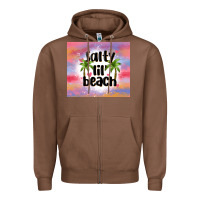 Chestnut salty lil' beach Zipper Hoodie - MaliasSmallBusiness