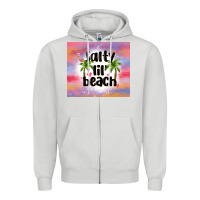 Dove Grey salty lil' beach Zipper Hoodie - MaliasSmallBusiness