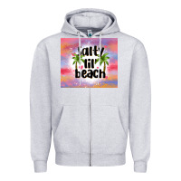 Heather Grey salty lil' beach Zipper Hoodie - MaliasSmallBusiness