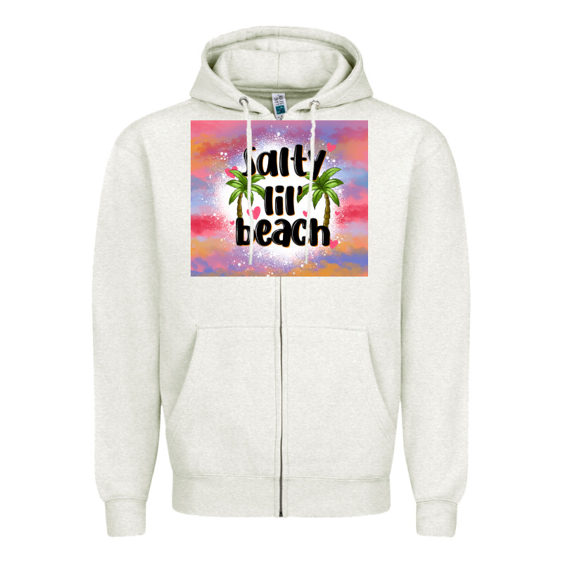 Salty Lil' Beach Zipper Hoodie by MaliasSmallBusiness | Teevron