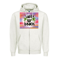 Oatmeal Heather salty lil' beach Zipper Hoodie - MaliasSmallBusiness