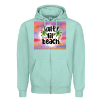 Seafoam salty lil' beach Zipper Hoodie - MaliasSmallBusiness