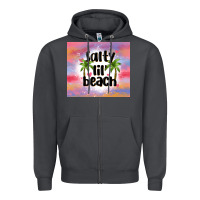 Smoke salty lil' beach Zipper Hoodie - MaliasSmallBusiness