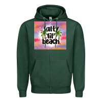 Sports Green salty lil' beach Zipper Hoodie - MaliasSmallBusiness
