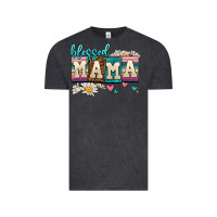 Vintage Black daisy blessed mama Vintage Tee - AdoDesignShop