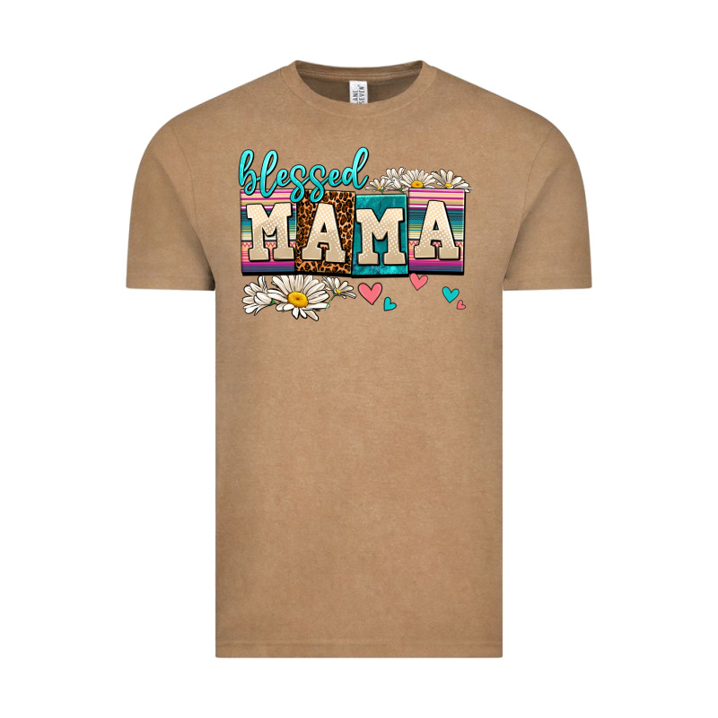 Daisy Blessed Mama Vintage Tee by AdoDesignShop | Teevron