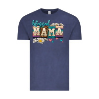 Vintage Denim daisy blessed mama Vintage Tee - AdoDesignShop