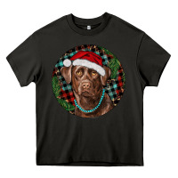 Asphalt Labrador Retriever Christmas Heavy Core Tee - RanaPortraitStore