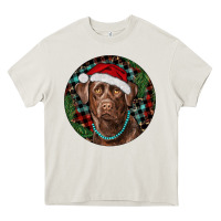 Cream Labrador Retriever Christmas Heavy Core Tee - RanaPortraitStore