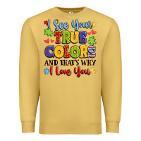 Antique Gold colorful love message Premium Sweatshirt - LillyAllenDesigns