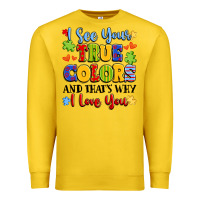 Lemon colorful love message Premium Sweatshirt - LillyAllenDesigns