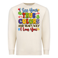 Sandshell colorful love message Premium Sweatshirt - LillyAllenDesigns