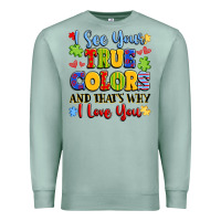 Seafoam colorful love message Premium Sweatshirt - LillyAllenDesigns