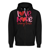 Black love more worry less Zipper Hoodie - MaliasSmallBusiness