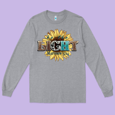 Be The Light Matthew Long Sleeve Tee Designed By Nancycooperartshop