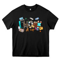 Black i hook it up sewing Heavy Core Tee - Zillion Design Studio