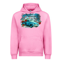 Fuchsia Pink its the wonderful time of the year truck Urban Hoodie - CowGirlArtShop