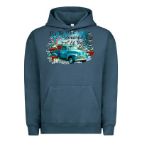 Pigment Midnight Navy its the wonderful time of the year truck Urban Hoodie - CowGirlArtShop