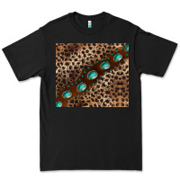Black leopard gemstone leather Premium Tee - BarkalooDesign