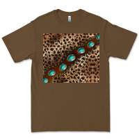 Cacao leopard gemstone leather Premium Tee - BarkalooDesign