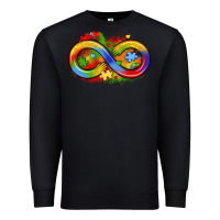 Black infinity symbol autism Premium Sweatshirt - LillyAllenDesigns
