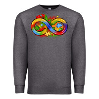 Charcoal Heather infinity symbol autism Premium Sweatshirt - LillyAllenDesigns