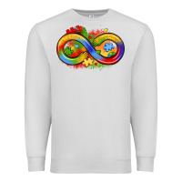 Dove Grey infinity symbol autism Premium Sweatshirt - LillyAllenDesigns
