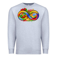 Heather Grey infinity symbol autism Premium Sweatshirt - LillyAllenDesigns