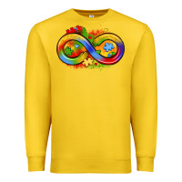 Lemon infinity symbol autism Premium Sweatshirt - LillyAllenDesigns
