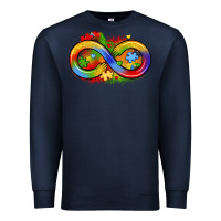 Navy infinity symbol autism Premium Sweatshirt - LillyAllenDesigns