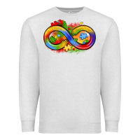 Oatmeal Heather infinity symbol autism Premium Sweatshirt - LillyAllenDesigns