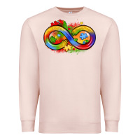 Pale Pink infinity symbol autism Premium Sweatshirt - LillyAllenDesigns