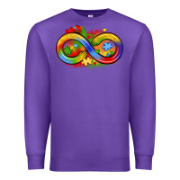 Purple infinity symbol autism Premium Sweatshirt - LillyAllenDesigns