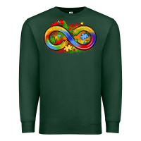 Sports Green infinity symbol autism Premium Sweatshirt - LillyAllenDesigns