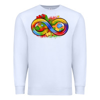 White infinity symbol autism Premium Sweatshirt - LillyAllenDesigns