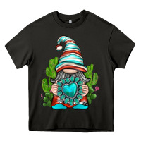 Asphalt western gnome with turquoise gemstone Heavy Core Tee - texasbilliewilder