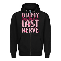 Black on my husband last nerve Zipper Hoodie - MaliasSmallBusiness