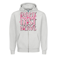 Dove Grey on my husband last nerve Zipper Hoodie - MaliasSmallBusiness
