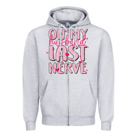 Heather Grey on my husband last nerve Zipper Hoodie - MaliasSmallBusiness