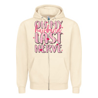 Sandshell on my husband last nerve Zipper Hoodie - MaliasSmallBusiness