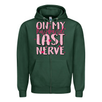 Sports Green on my husband last nerve Zipper Hoodie - MaliasSmallBusiness