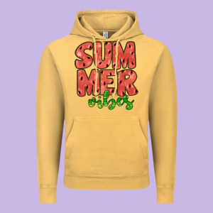 Summer Vibes Vintage Hoodie Designed By Jahusdesignshop