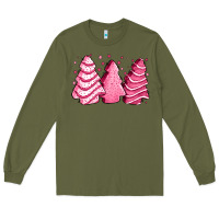 Army Green pink Christmas cakes Long Sleeve Tee - Jasminsmagicworld