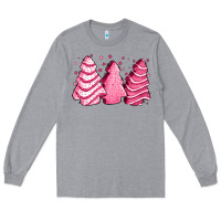 Heather Grey pink Christmas cakes Long Sleeve Tee - Jasminsmagicworld