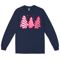 Navy pink Christmas cakes Long Sleeve Tee - Jasminsmagicworld