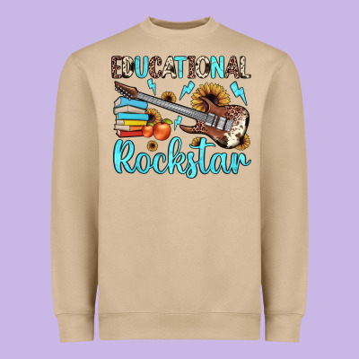 Educational Rockstar Heavyweight Sweatshirt Designed By Jahusdesignshop