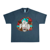 Midnight Navy ribbon simmental leopard Urban Heavy Tee - JahusDesignShop